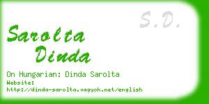 sarolta dinda business card
